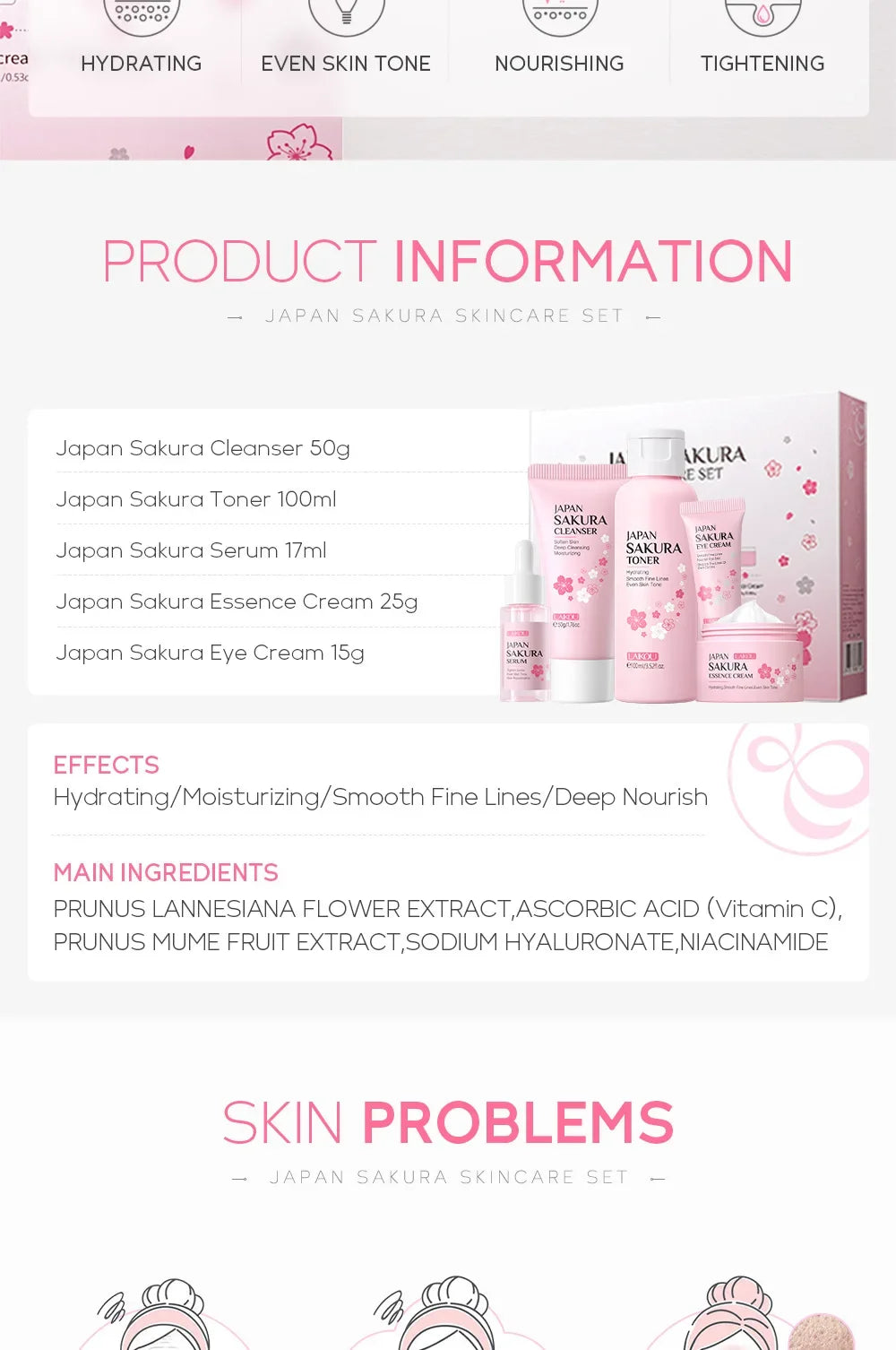LAIKOU Sakura Skin Care Sets