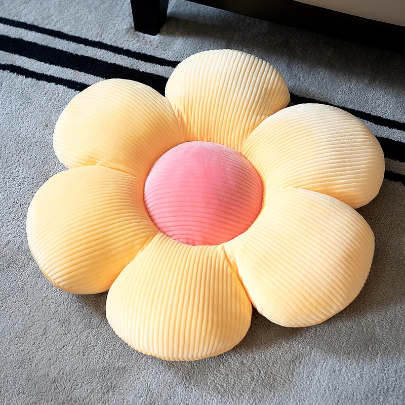 Stuffed Six Petal Flower Cushion
