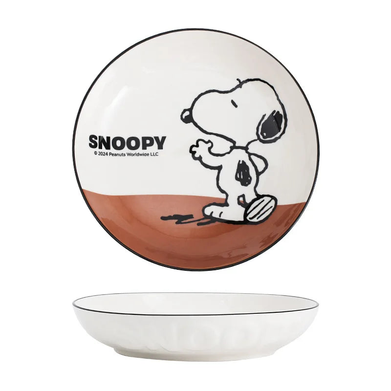 Snoopy Cute Series Couple High Aesthetic Dining Plate