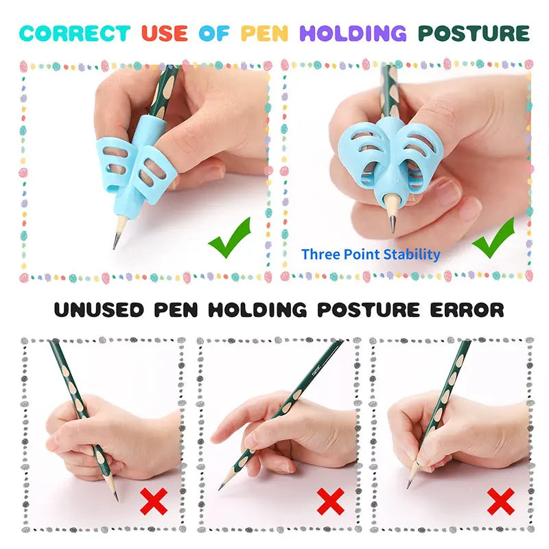 Tripod grip shaped Pencil gripper