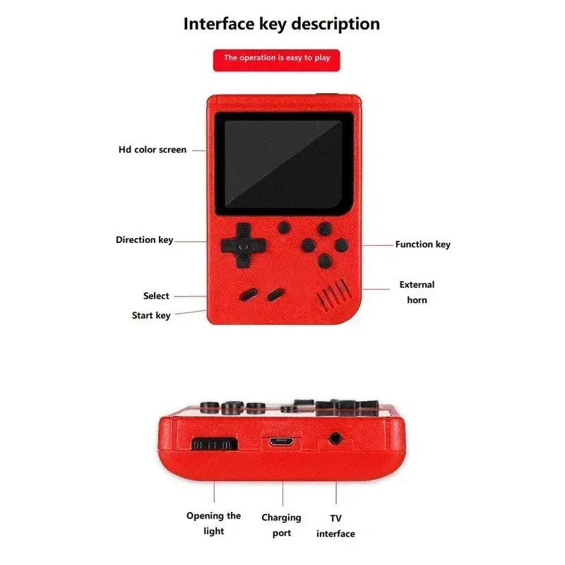 A Red Retro ClassicGame Console With 400 Game