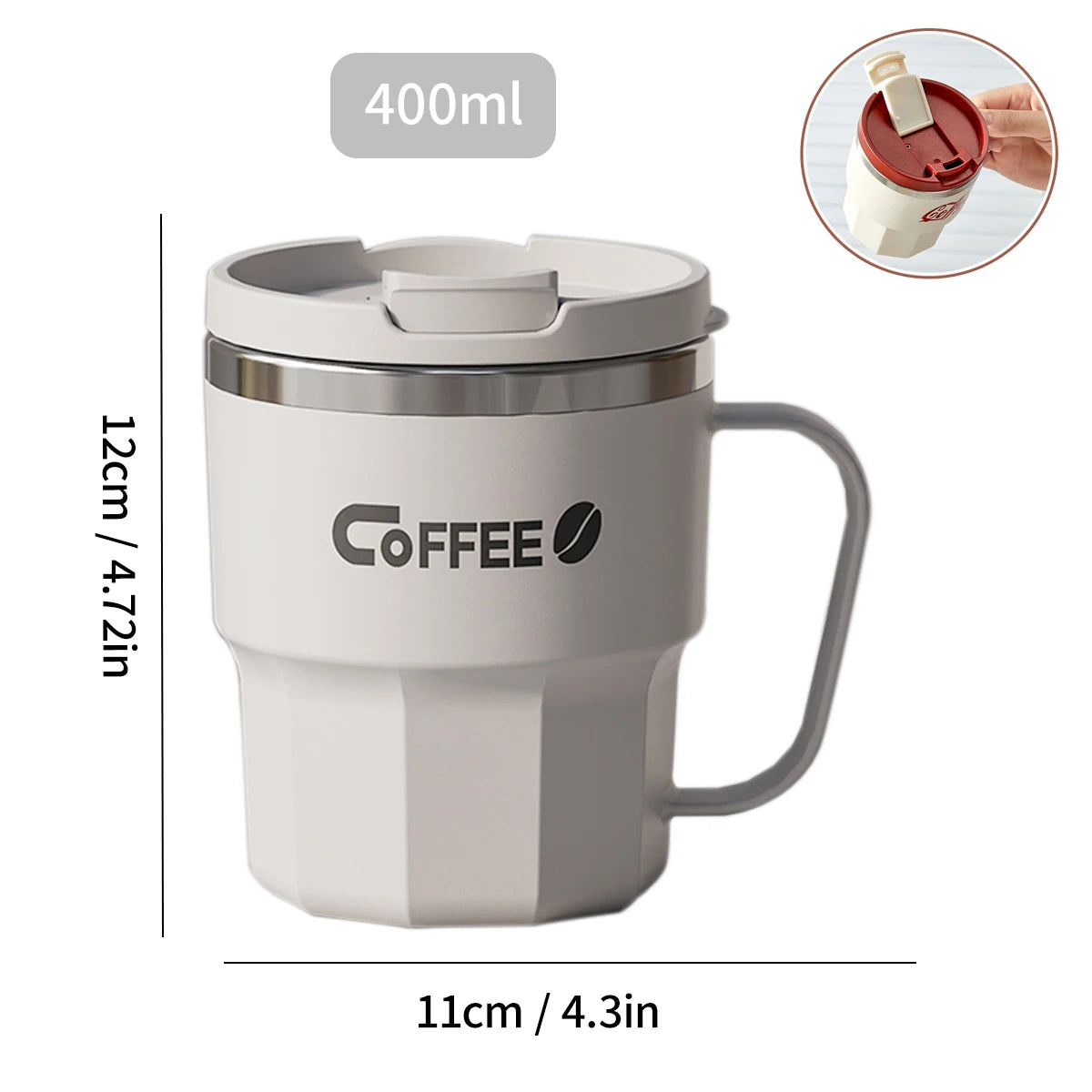 WORTHBUY 304 Stainless Steel Double Wall Insulated Coffee Cup