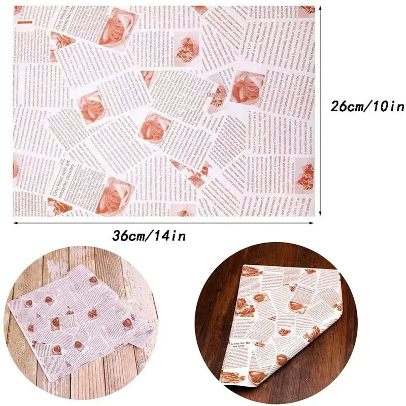 100 Sheets Oil-Proof Wax Paper