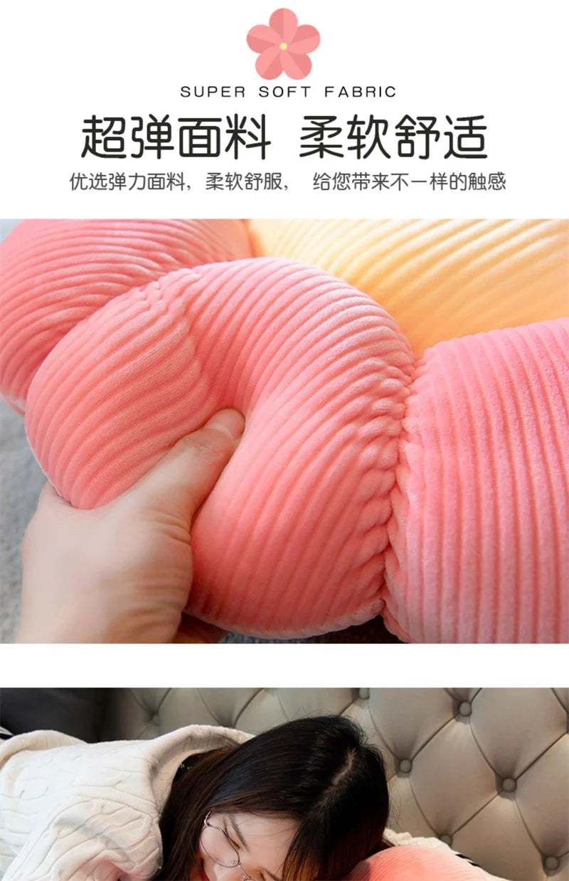 Stuffed Six Petal Flower Cushion