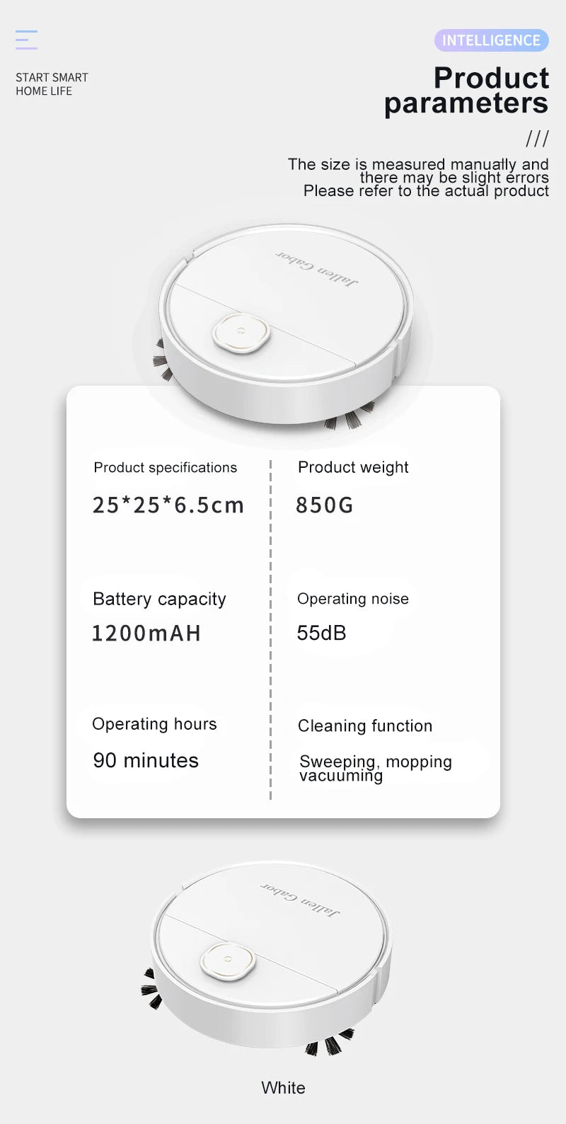 3 In 1 Wireless Vacuum Cleaner Sweeping Robots