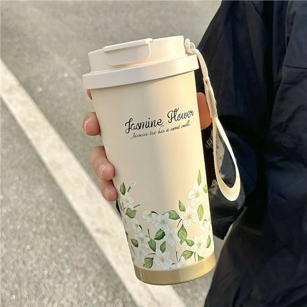 Flower Stainless Steel Insulated Cups 500ml