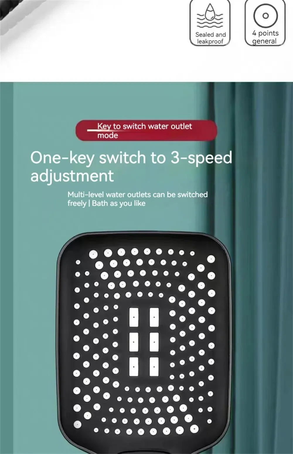 Adjustable Shower Head with 3 Mode