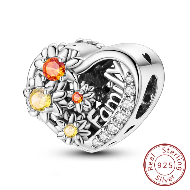 Charm for Bracelet flower and plant theme