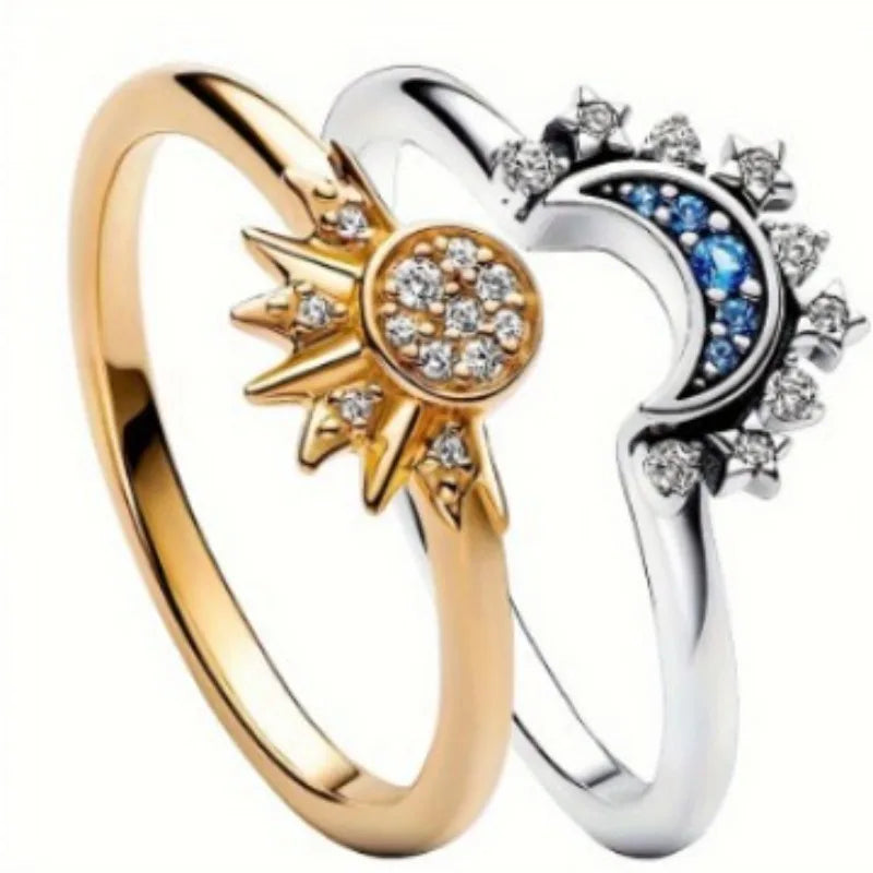 Sun and Moon Stackable ring
