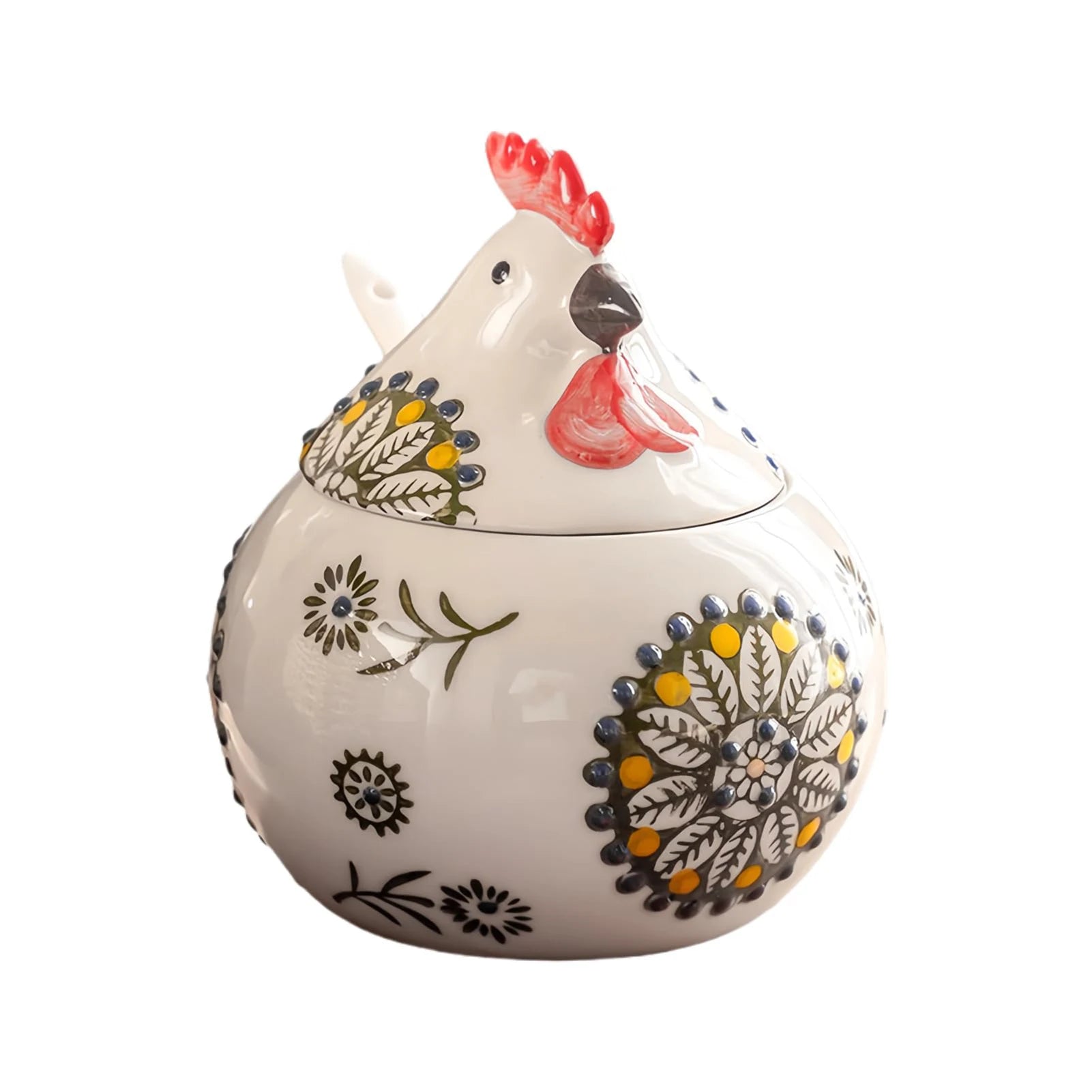 Ceramic Seasoning Storage Jar with Hen Shape