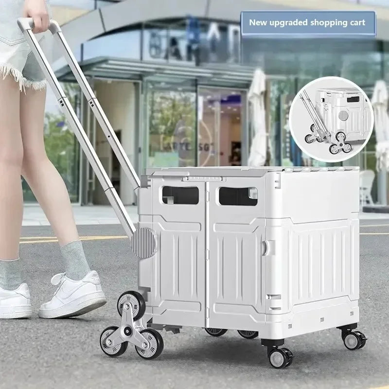 Collapsible Rolling Crate with Stair Climbing Wheel
