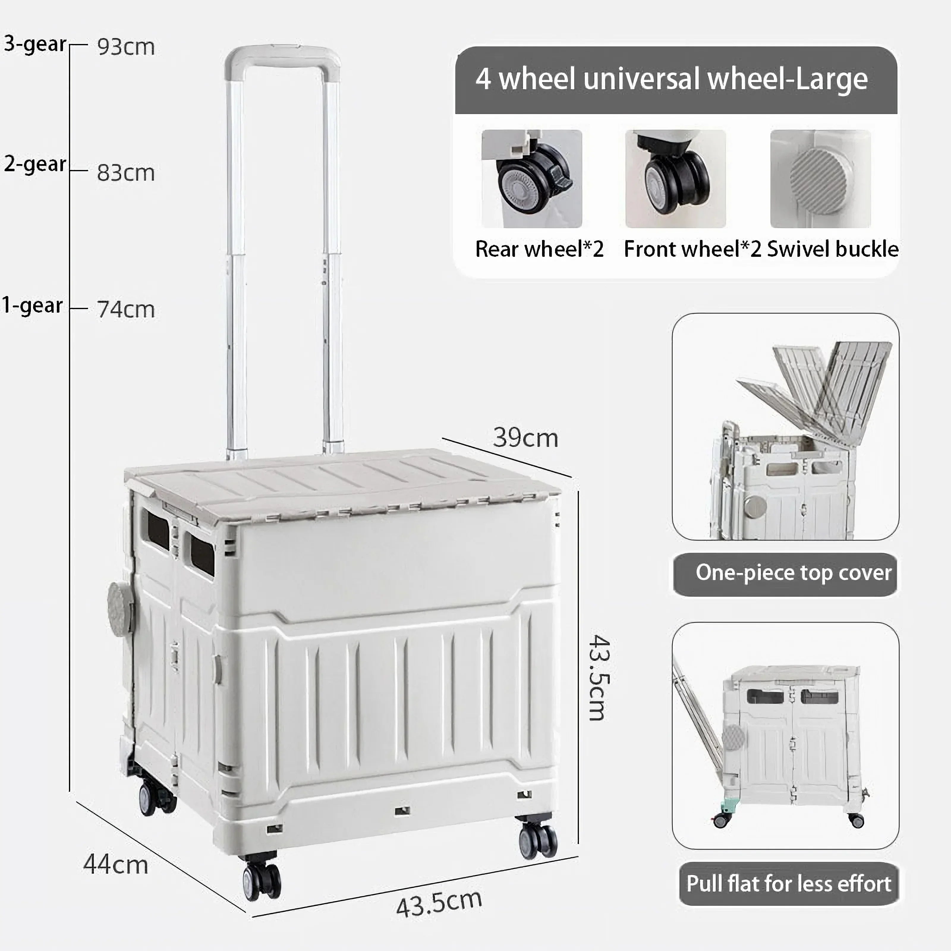 Collapsible Rolling Crate with Stair Climbing Wheel