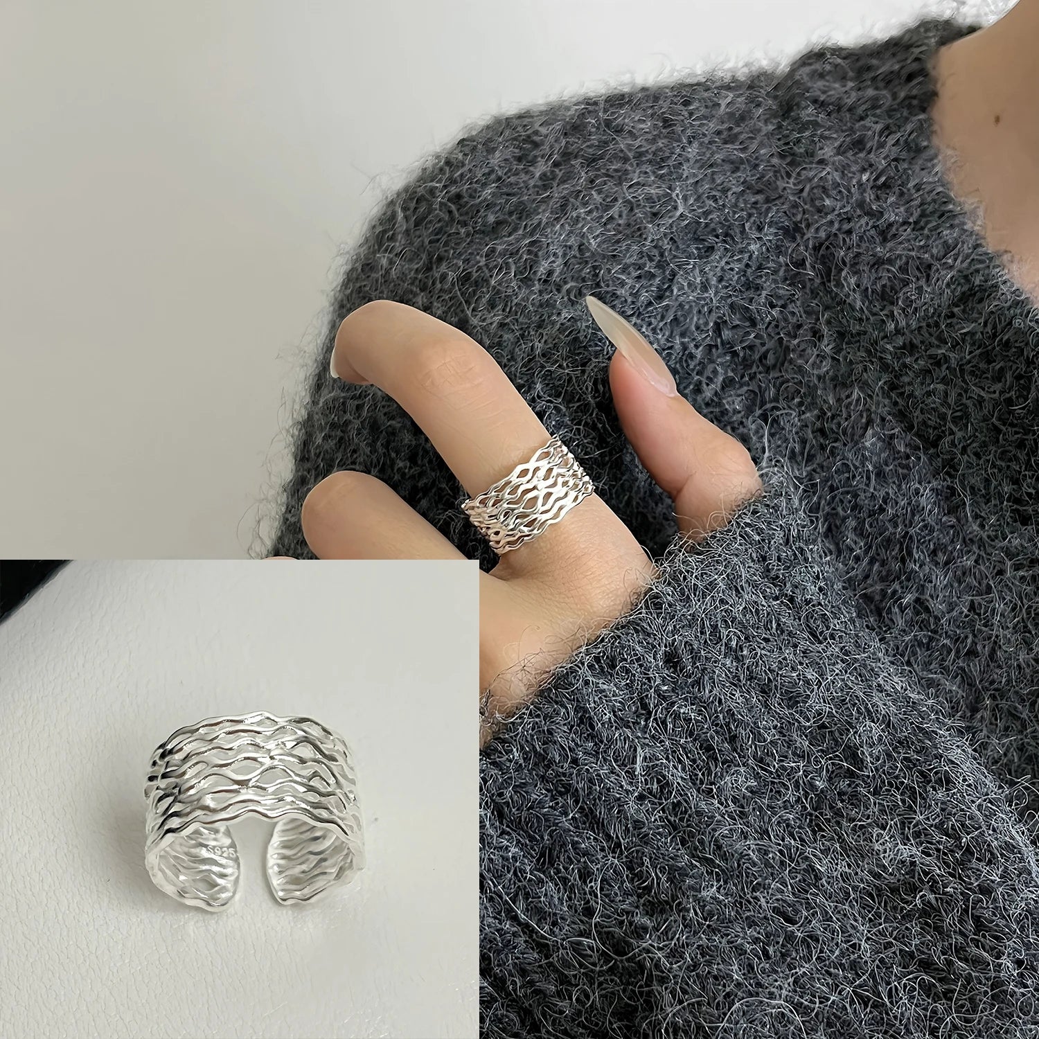 925 Sterling Silve Love Heart Ring