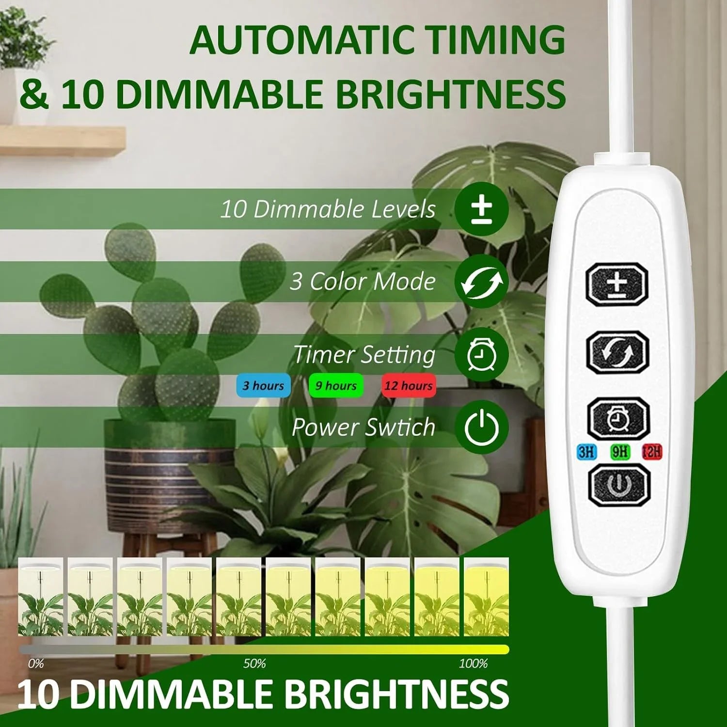 Full Spectrum Fill Light LED Grow Lamp for Indoor Plants