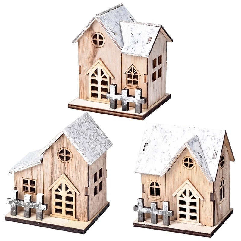 Christmas LED Light Wooden House