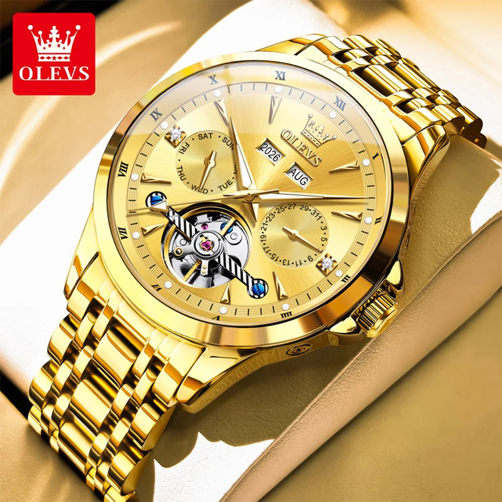 OLEVS 7091 Automatic Men's  Stainless Steel Waterproof Watch