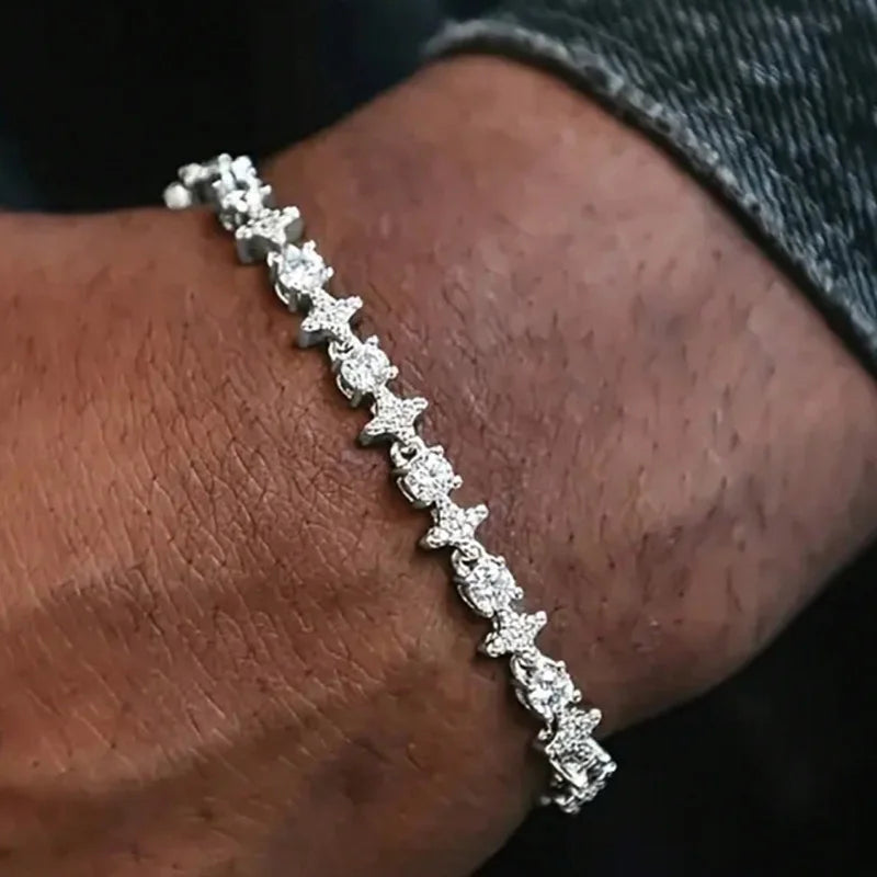 Star Cubic Zirconia Bracelet for Men