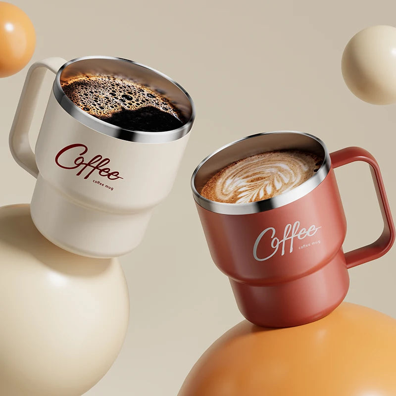 WORTHBUY 304 Stainless Steel Double Wall Insulated Coffee Cup