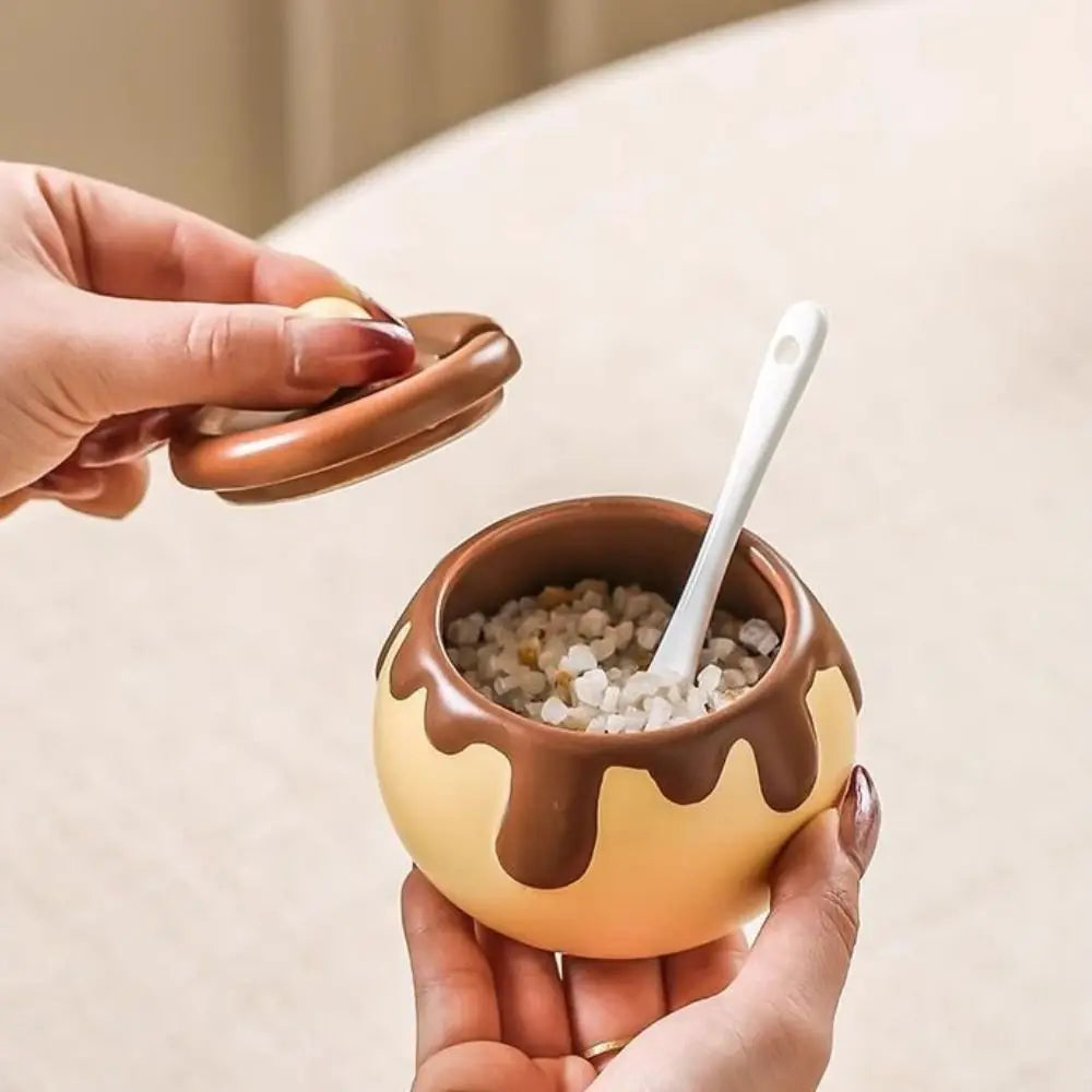 Ceramic Seasoning Jar (Cartoon Honey Jar design)