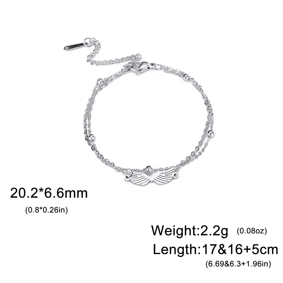 Angel Wing Pendant Bracelet