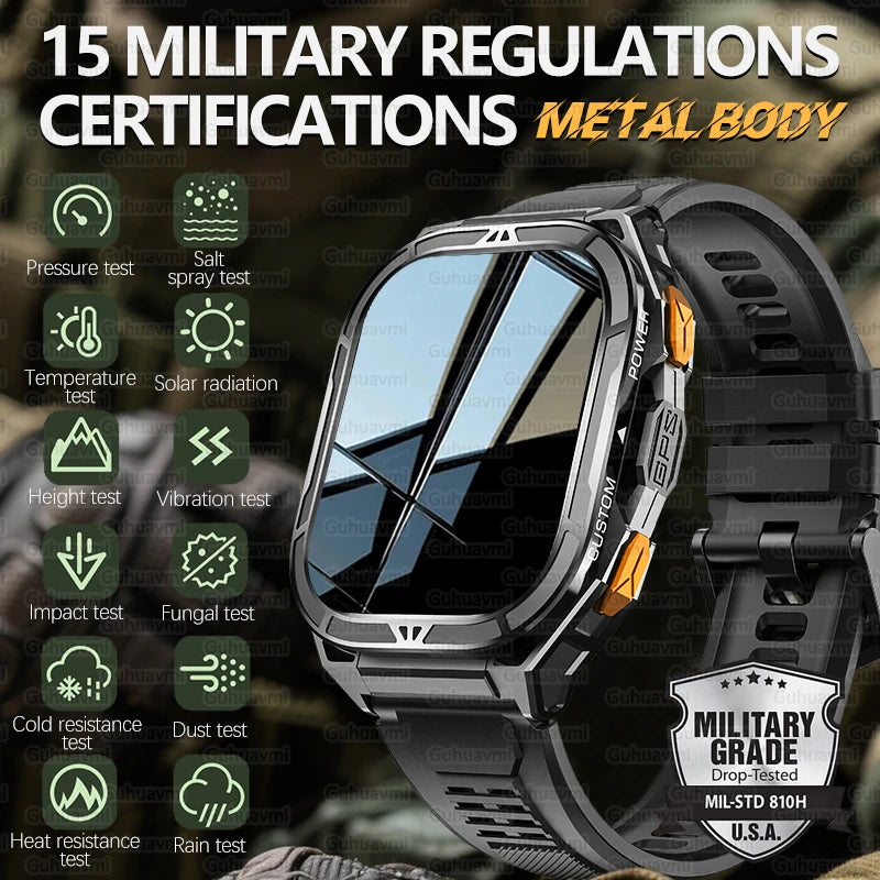 2026 New Military Outdoor Sports Smart Watch