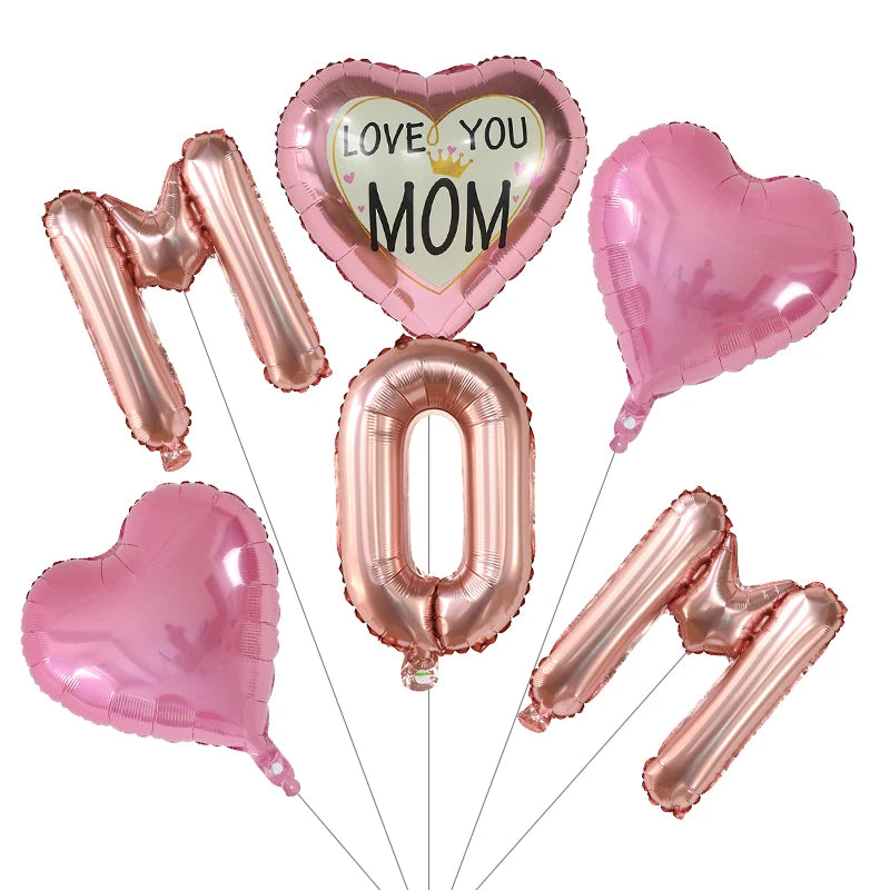 6Pcs Mom Mother's Day Set Festival Balloon