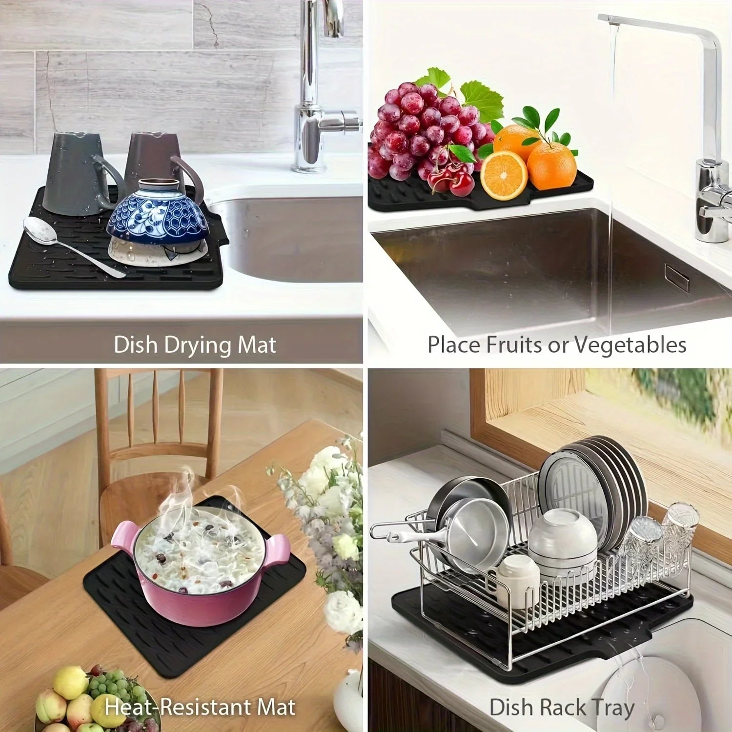 Silicone Dish Drying Mat for Kitchen