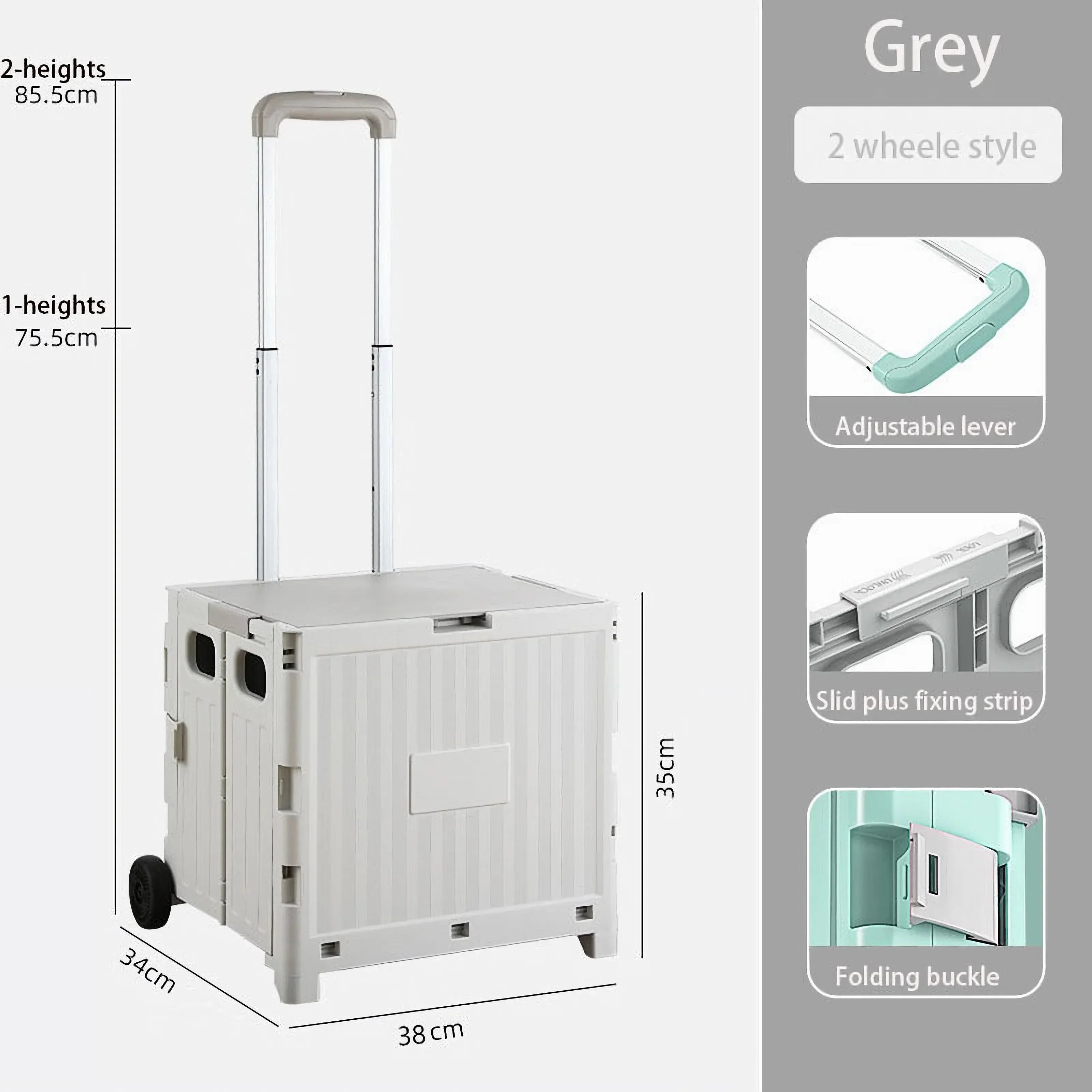Collapsible Rolling Crate with Stair Climbing Wheel