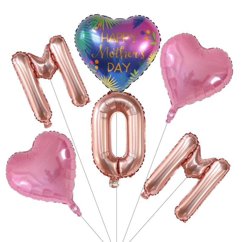 6Pcs Mom Mother's Day Set Festival Balloon