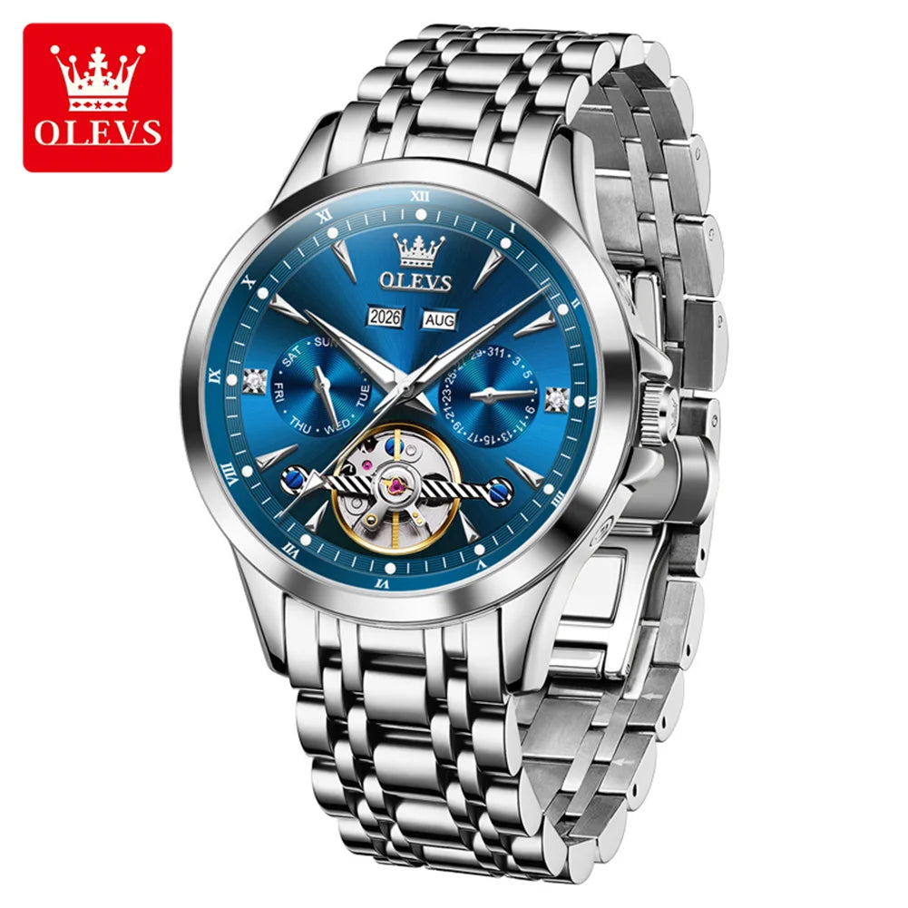 OLEVS 7091 Automatic Men's  Stainless Steel Waterproof Watch