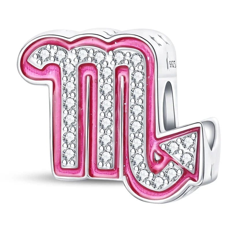 925 Sterling Silver June Birthstone Heart Beads & Sun And Moon Medal Pendant