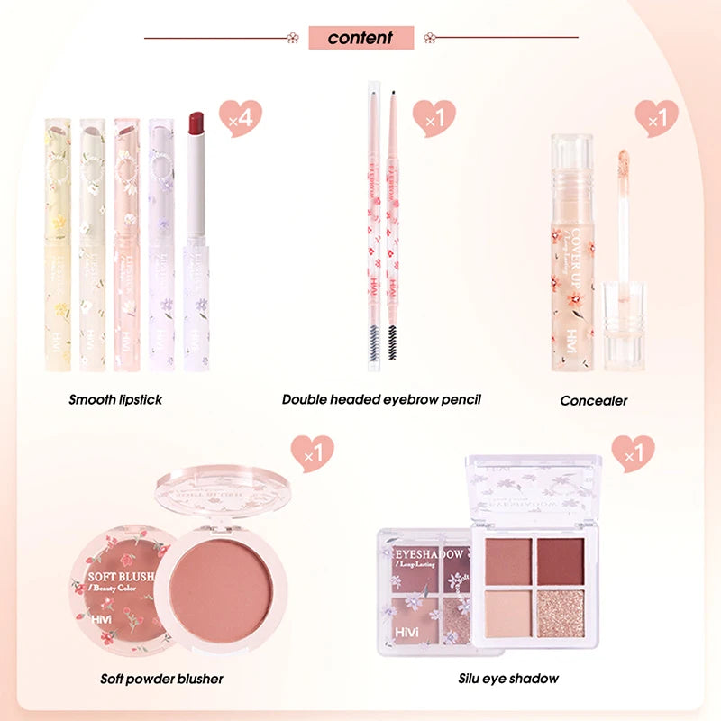 Flower 8Pcs Makeup set