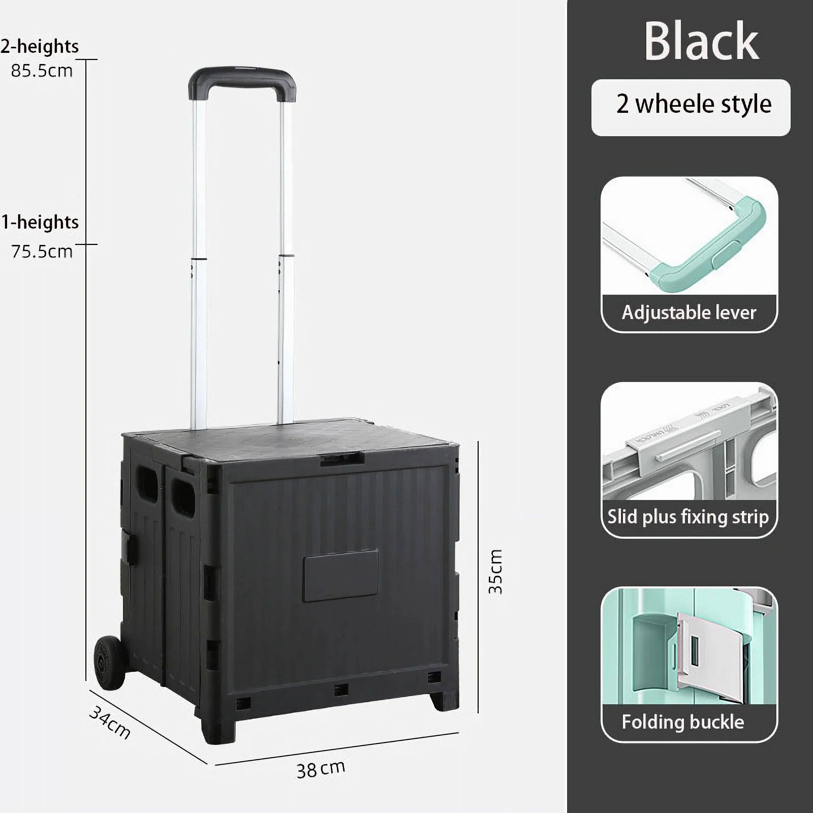 Collapsible Rolling Crate with Stair Climbing Wheel