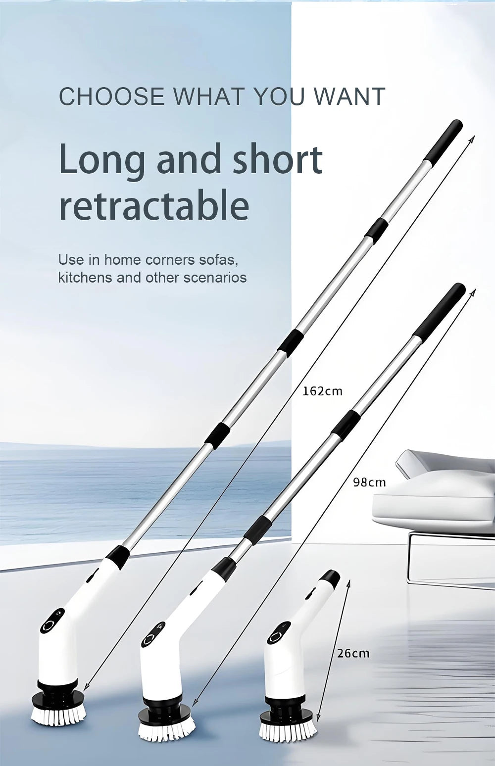 Electric Multifunctional Handheld Cleaning Brush