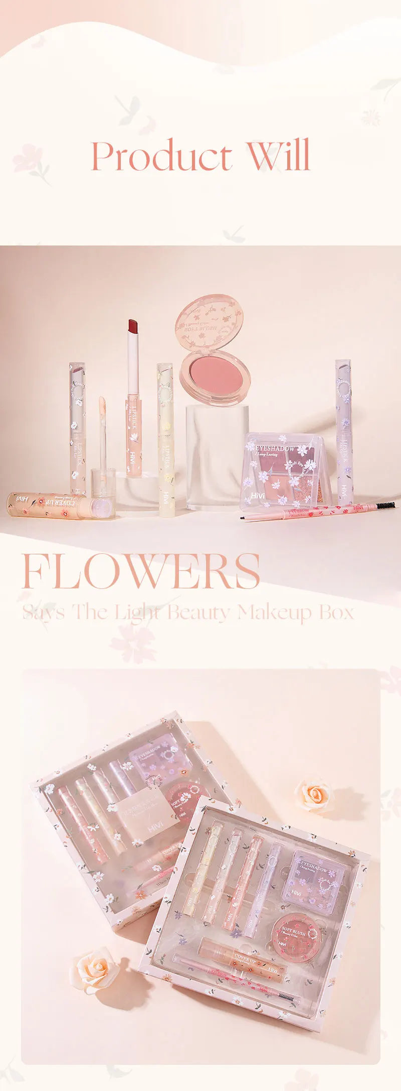 Flower 8Pcs Makeup set