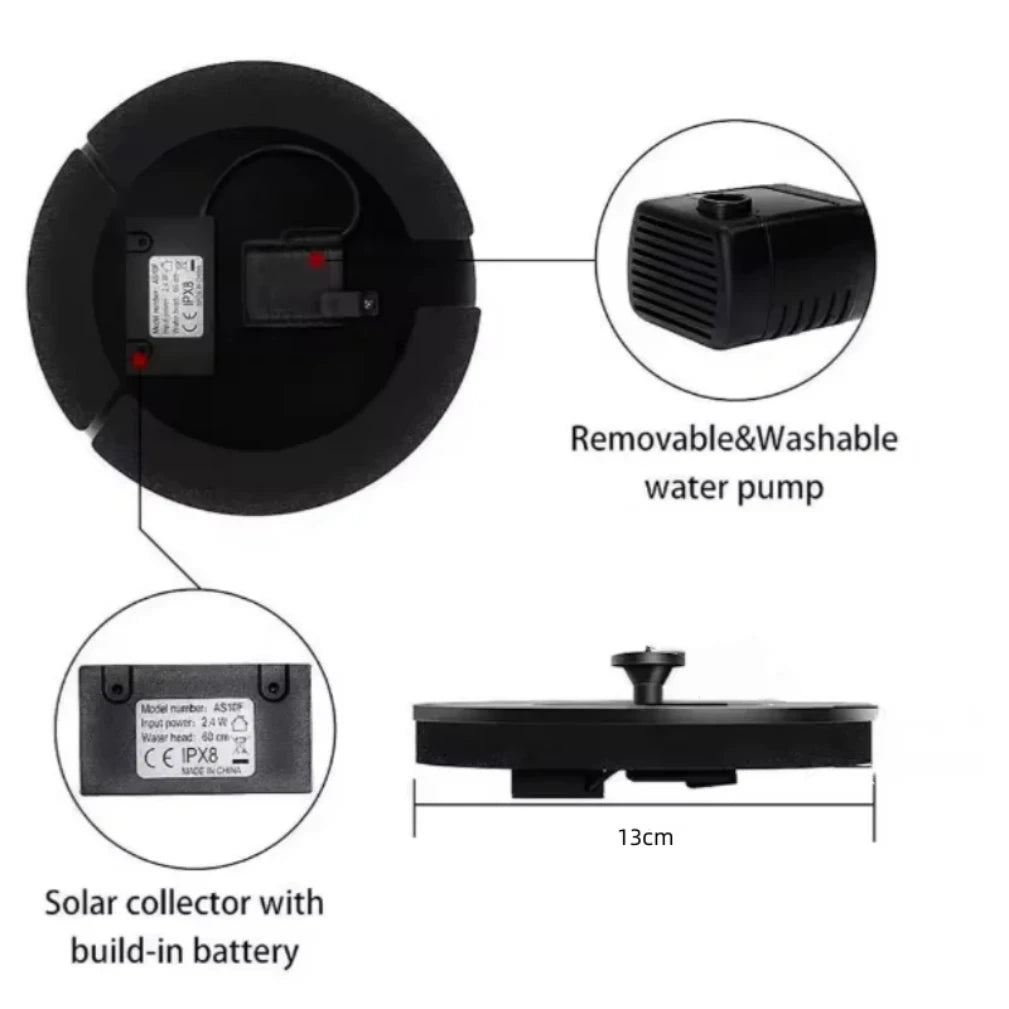 2025Solar Floating Water Fountain