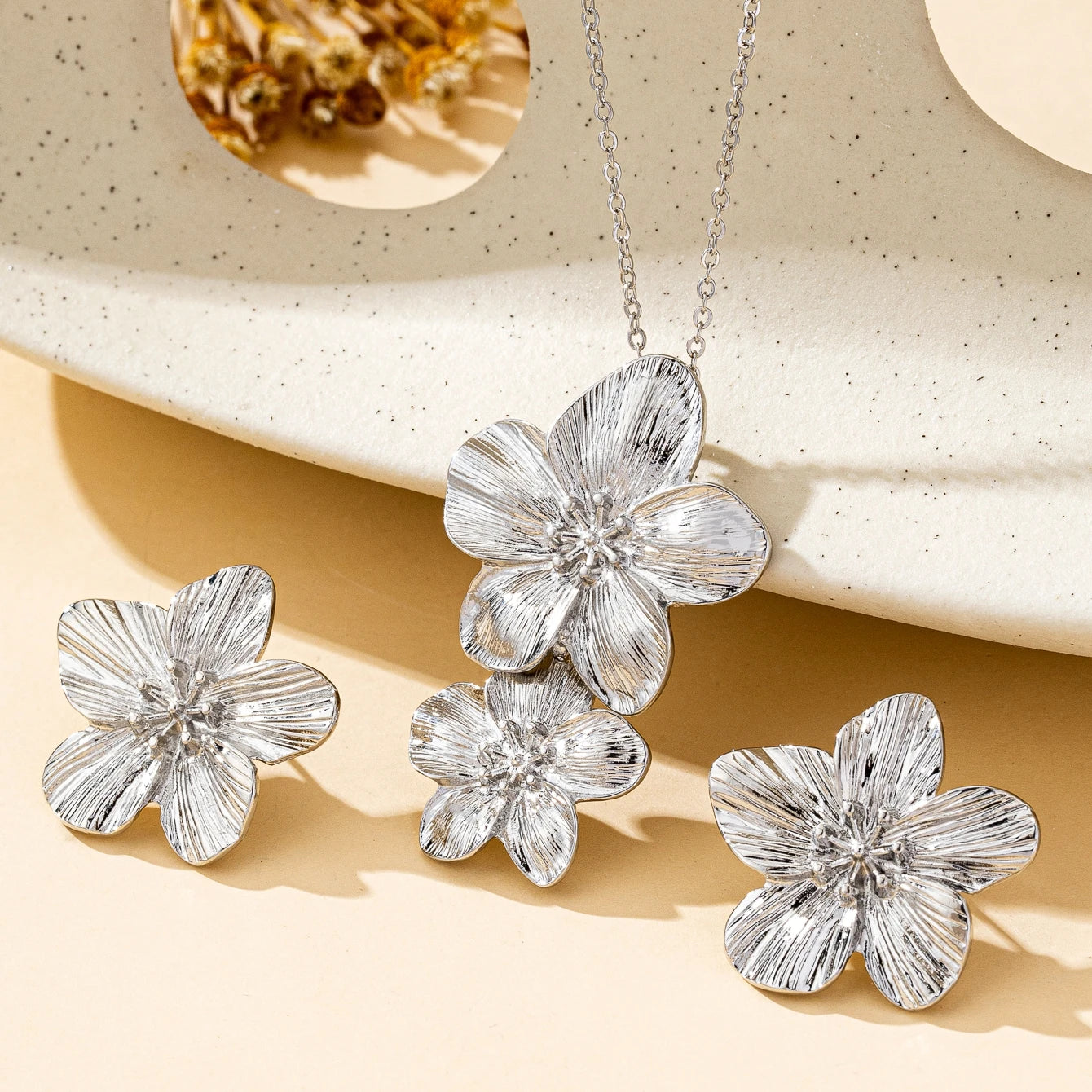 Flower Jewelry Set