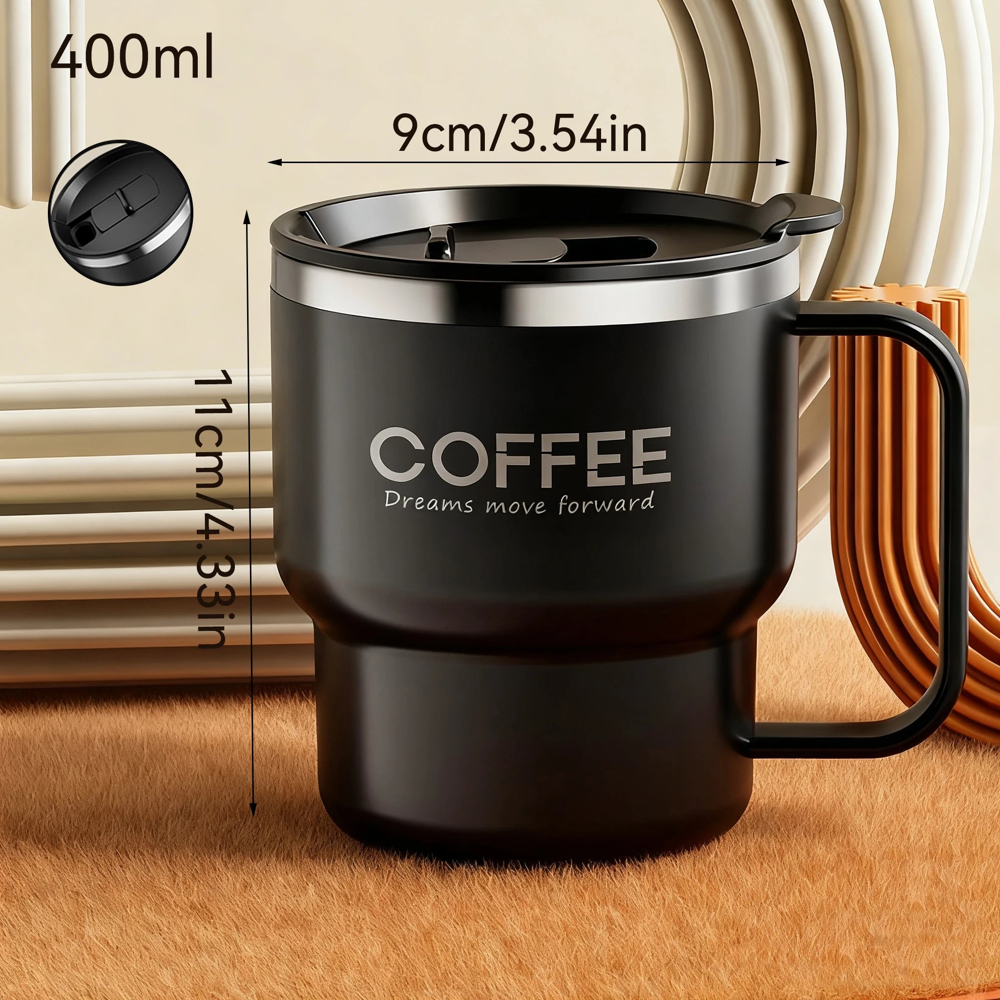 WORTHBUY 304 Stainless Steel Double Wall Insulated Coffee Cup
