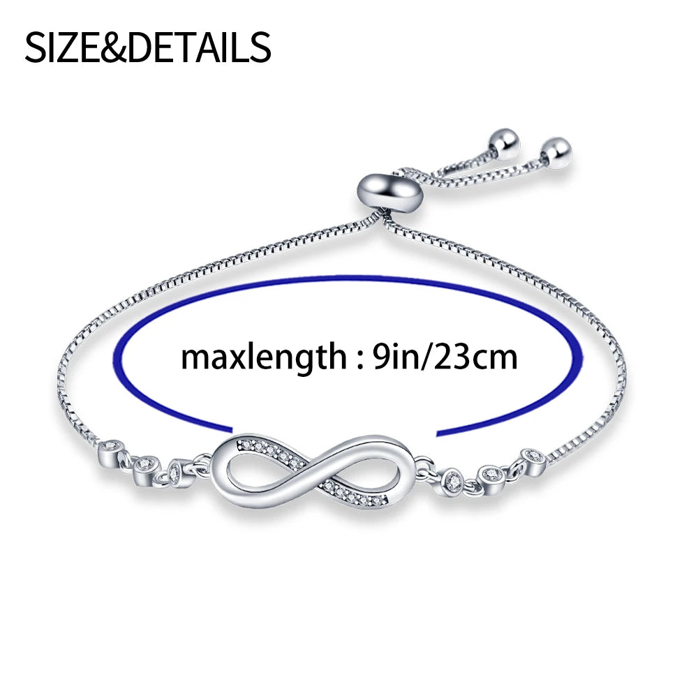 925 Silver Lucky Symbol Zircon Bracelet