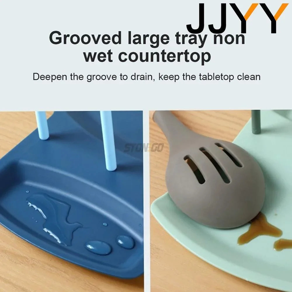 Kitchen Organizer Spatula Pot Lid Rack Shelf