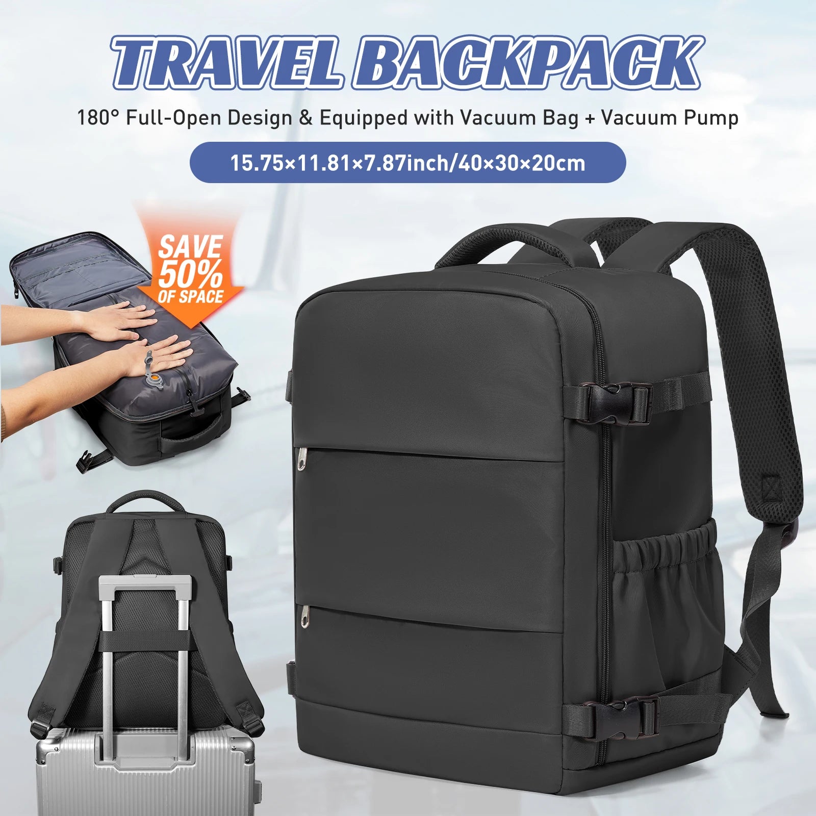 Vacuum Backpack 40x30x20 Travel Backpack