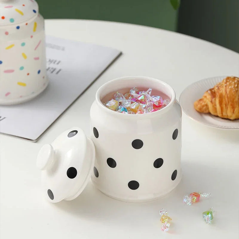 Nordic Style Ceramic Jar with Lid