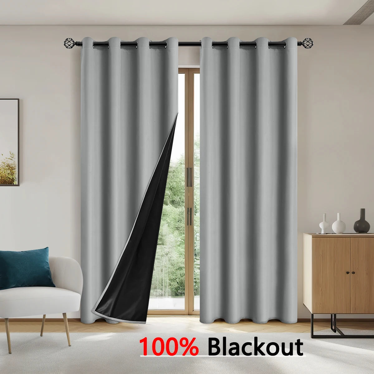 Full shading and sun protection curtains