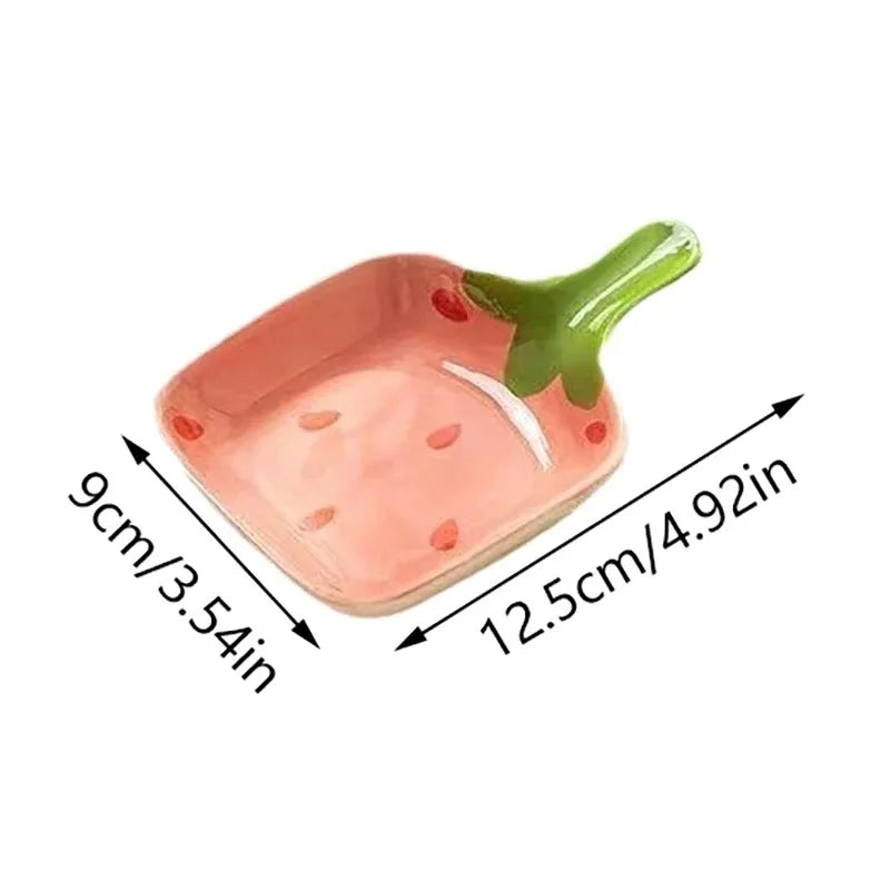 Strawberry Ceramic Snack Plate