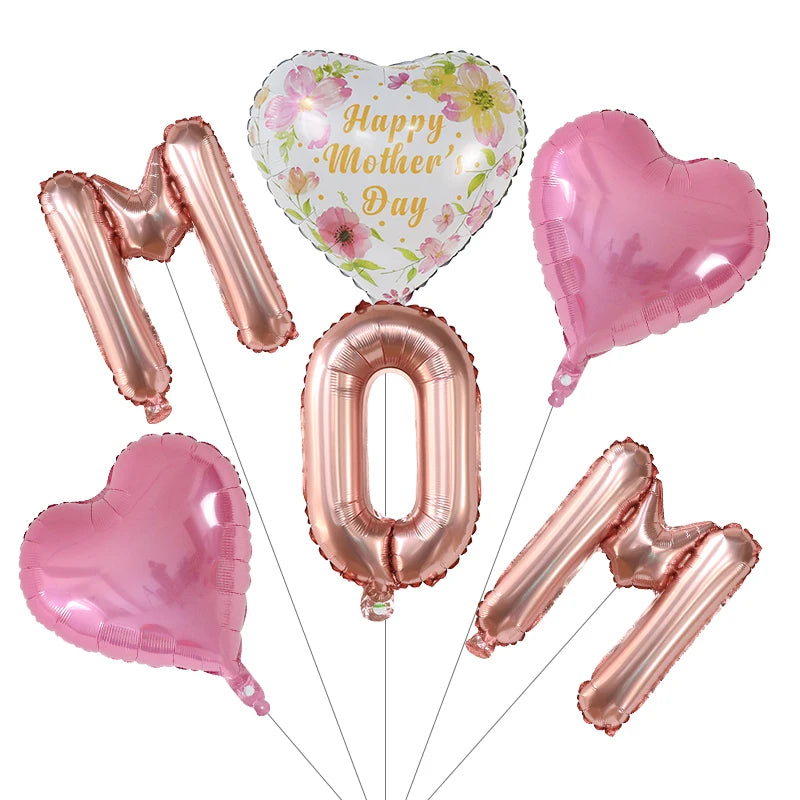 6Pcs Mom Mother's Day Set Festival Balloon