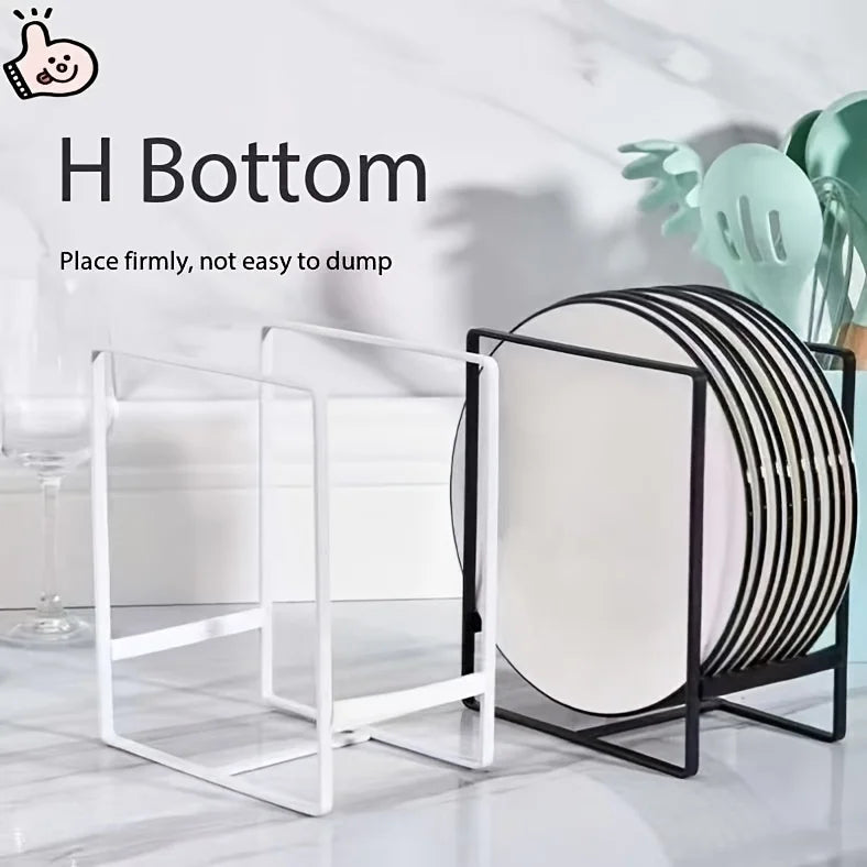 1pc Sleek Metal Dish Rack Set