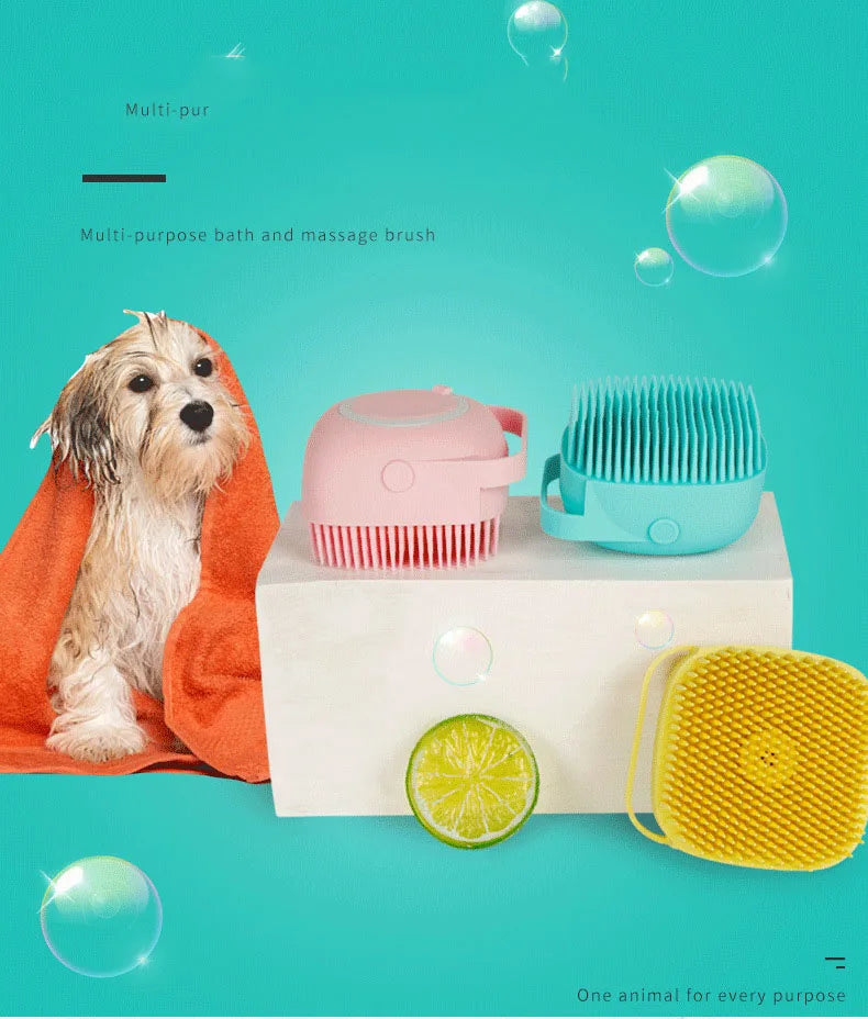 Hot Silicone Pet Bath Brush