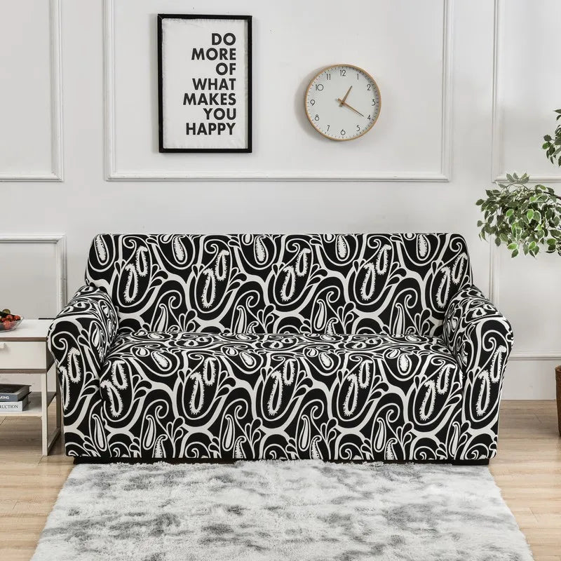 Flower Printed Elastic Sofa Cover
