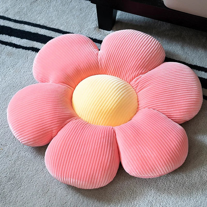 Stuffed Six Petal Flower Cushion