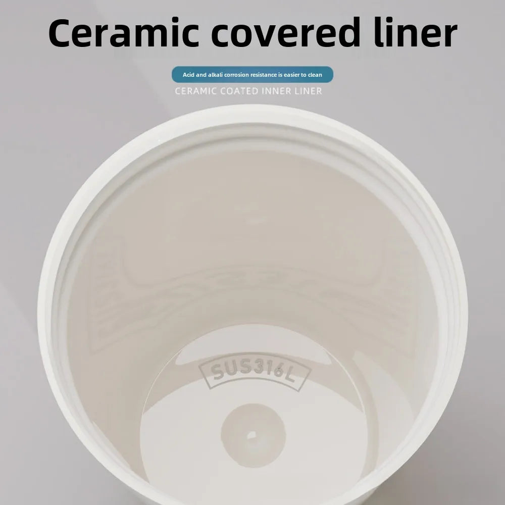 ceramic liner portable thermal insulation cup